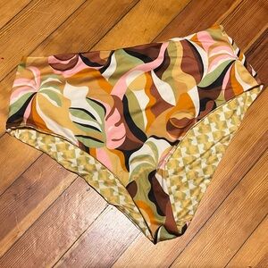 Billabong Multicolor Swirl High-Waist Bikini Bottoms